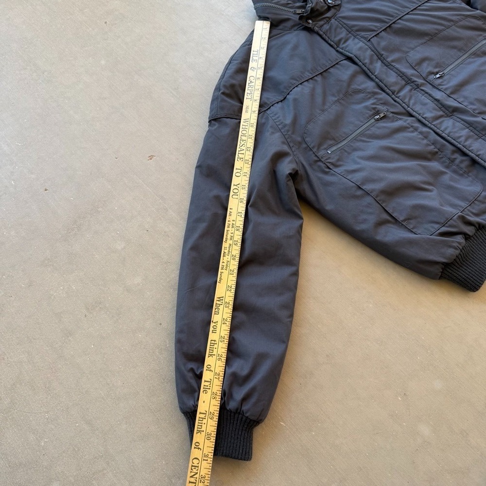 Vintage Sears Outerwear Bomber Jacket Mens M Gray Puffer Coat 80s Utility Zip - Picture 7 of 7